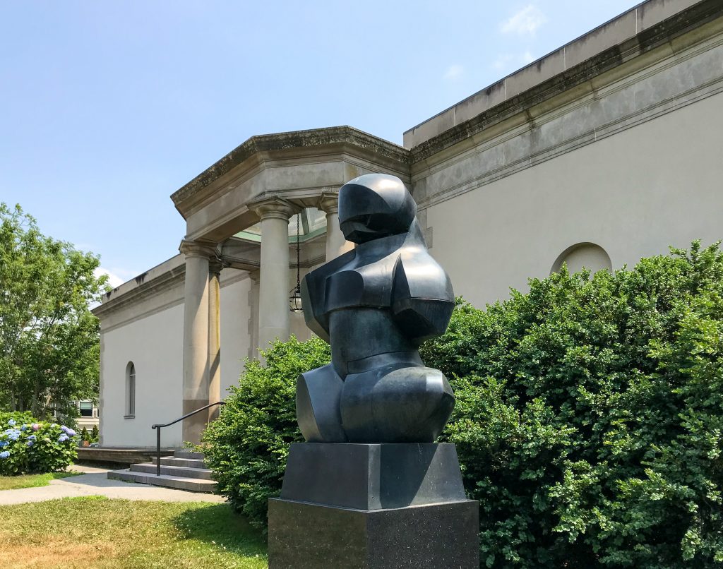 Statue outside Newport Art Museum