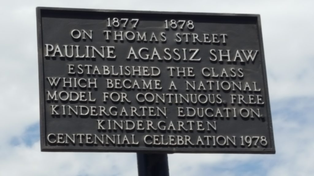 Pauline Agassiz Shaw plaque in Jamaica Plain